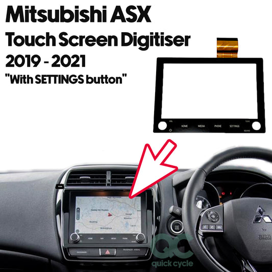 Mitsubishi ASX LCD Touch screen Digitiser (SETTINGS) 2019-2022