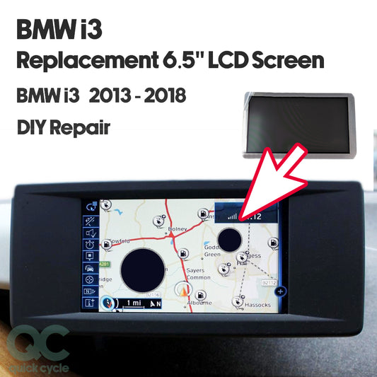 BMW i3 screen faulty black circles.