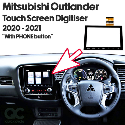 Mitsubishi Outlander 2019, 2020, 2021 Touch screen digitiser replacement part "PHONE BUTTON"