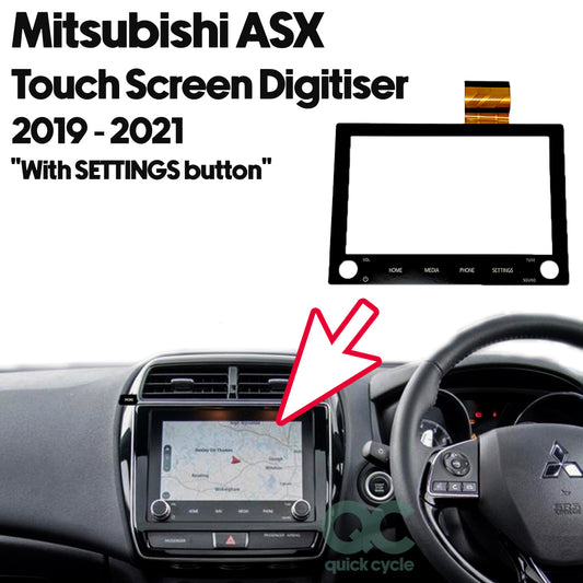 Mitsubishi ASX LCD Touch screen Digitiser phone (SETTINGS) 2019-2022