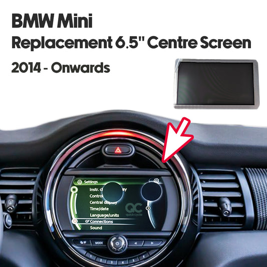 BMW MINI 6.5" 2014 to 2017 Replacement LCD Central infotainment screen (Black Circles)