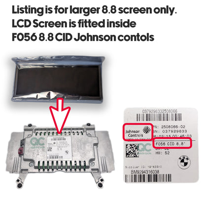 MINI F56 Replacment LCD Screen Johnson controls CID 8.8