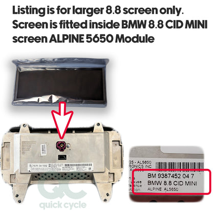 MINI F55 F56 F54 LCD Screen Display replacement part 8.8 BMW CID AL5650 BM 9387452