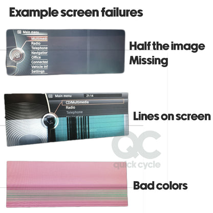 BMW X3 Centre screen LCD CID screen replacement faliure modes