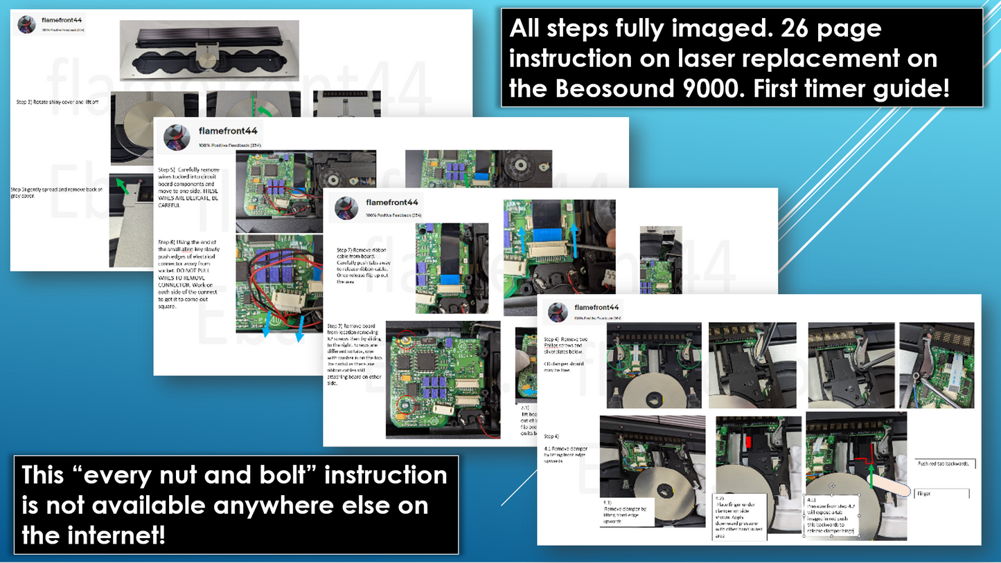 Beosound 9000 MK3 MK III New Laser + Full DIY instructions + Specific Tools