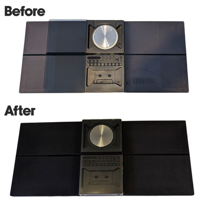 Beosound Century / 2000 Speaker Fabric Fretts Restoration Recover Kit Before and after